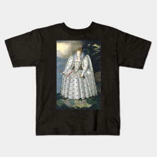 Queen Elizabeth I ('The Ditchley portrait') by Marcus Gheeraerts the Younger Kids T-Shirt